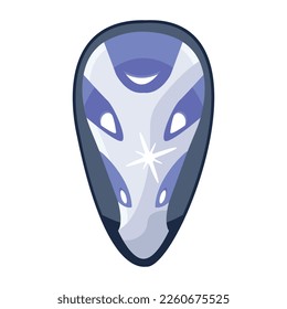 A flat icon of groin guard 