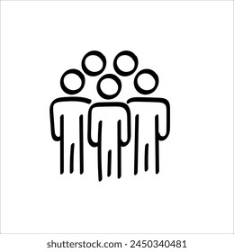Flat icon of group people vector