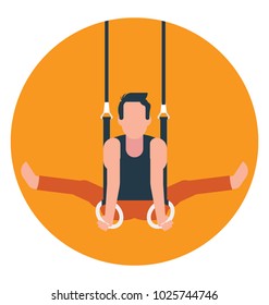 Flat icon gymnastics, acrobatics 
