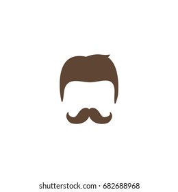 Flat Icon Hairstyle Element. Vector Illustration Of Flat Icon Moustache Isolated On Clean Background. Can Be Used As Moustache, Hairstyle And Mister Symbols.