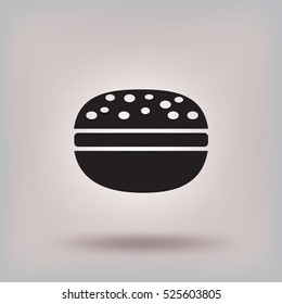 Flat icon. Hamburger.