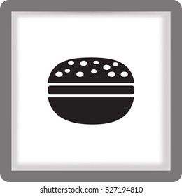 Flat icon. Hamburger.