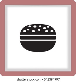 Flat icon. Hamburger.
