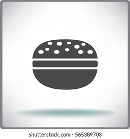 Flat icon. Hamburger.