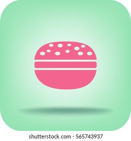 Flat icon. Hamburger.