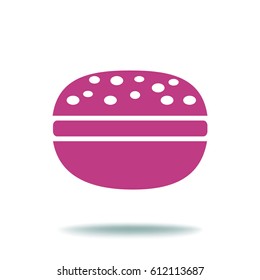 Flat icon. Hamburger.