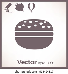 Flat icon. Hamburger.
