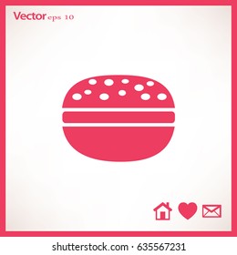 Flat icon. Hamburger.