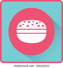 Flat icon. Hamburger.