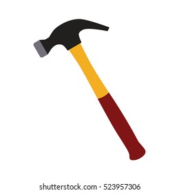 Flat icon hammer. Vector illustration.