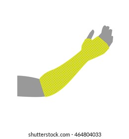 Flat Icon of Hand with Bandage