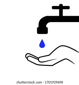 Flachsymbol, Handsymbol mit Seife