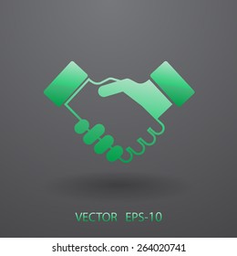 Flat  icon of handshake