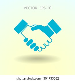 Flat  icon of handshake
