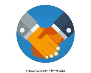 Flat Icon - Handshake Illustration