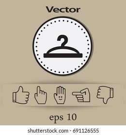 Flat icon. Hanger.