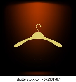 Flat icon of hanger. Vector illustration