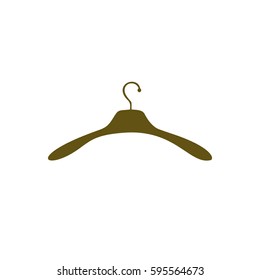 Flat icon of hanger. Vector illustration