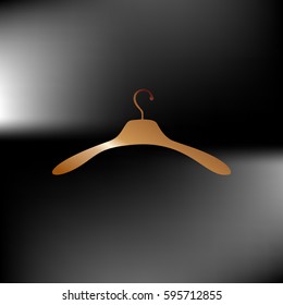 Flat icon of hanger. Vector illustration