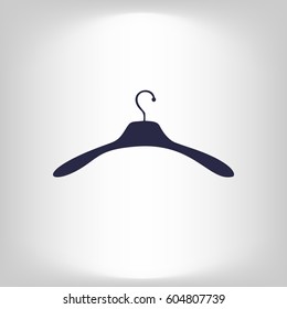 Flat icon of hanger. Vector illustration