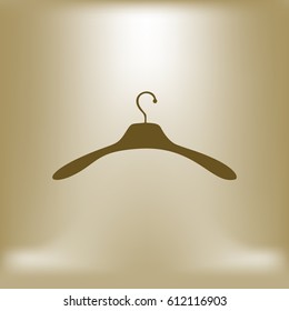 Flat icon of hanger. Vector illustration