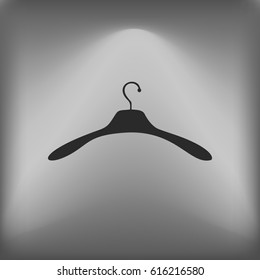 Flat icon of hanger. Vector illustration
