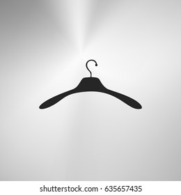 Flat icon of hanger. Vector illustration