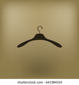Flat icon of hanger. Vector illustration