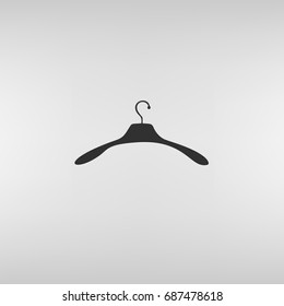 Flat icon of hanger. Vector illustration