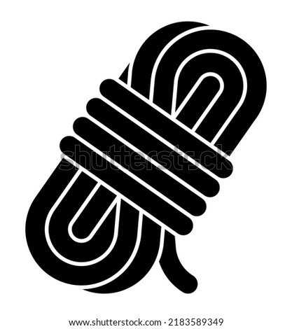 Flat icon of the hank of rope