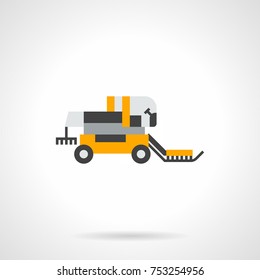 Flat icon harvester combine