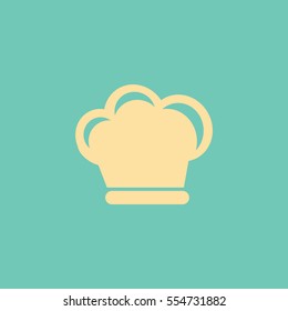 Icono plano. Sombrero cocinero.