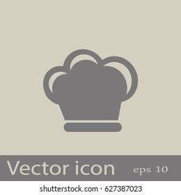 Flat icon. Hat cook.