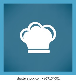 Flat icon. Hat cook.
