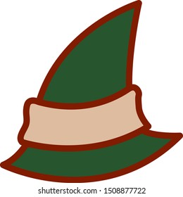 flat icon of hat in vector design