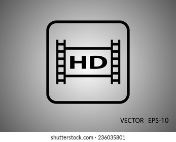 Flachbild-Symbol für HD-Video