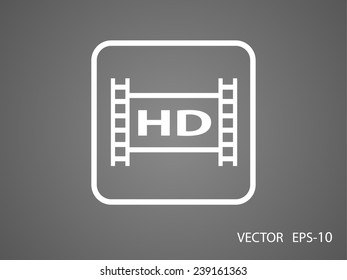 Flachbild-Symbol für HD-Video