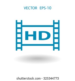 Flachbild-Symbol für HD-Video