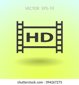 Flachbild-Symbol für HD-Video