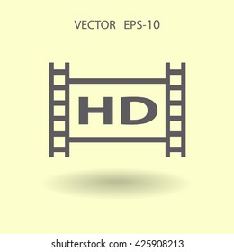 Flachbild-Symbol für HD-Video