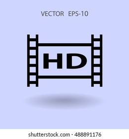 Flachbild-Symbol für HD-Video