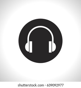 flat icon of headphones