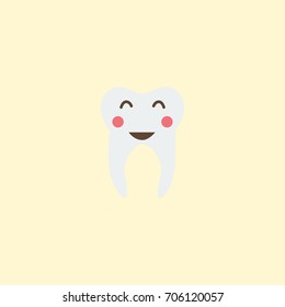 Flat Icon Healthy Element. Vector Illustration Of Flat Icon Enamel Isolated On Clean Background. Can Be Used As Healthy, Tooth And Healthcare Symbols.