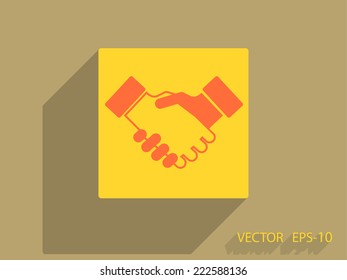Flat  icon of heandshake