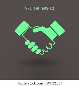 Flat  icon of heandshake