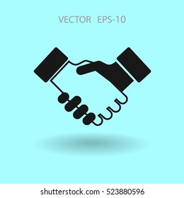 Flat  icon of heandshake. vector illustration