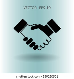 Flat  icon of heandshake. vector illustration