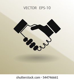 Flat  icon of heandshake. vector illustration