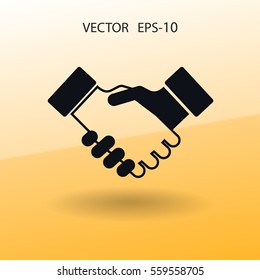Flat  icon of heandshake. vector illustration