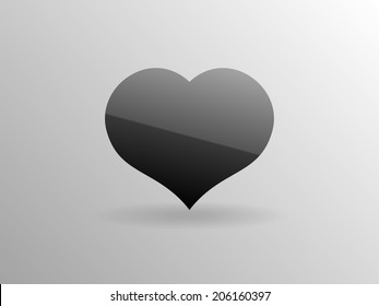 Flat icon of heart